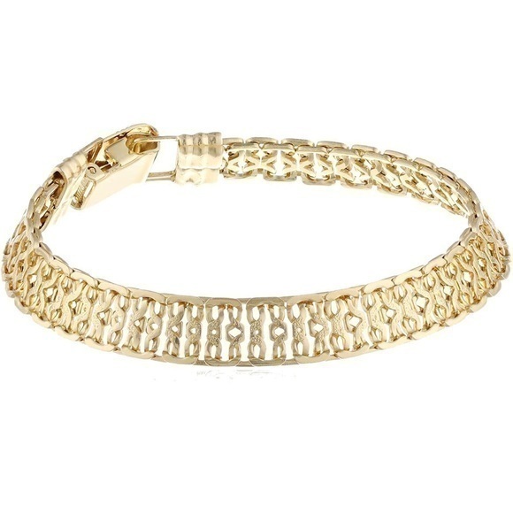 Monet Gold Plated Slinky Lattice Bracelet